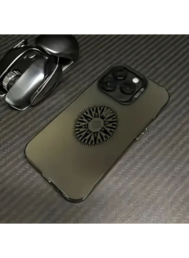 Anti Fall Phone Case For IPhone 16 Plus With Compass And Laser In Black - Image 3